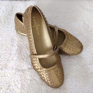 Cole Haan Nike Air woven metallic Mary Jane's flats